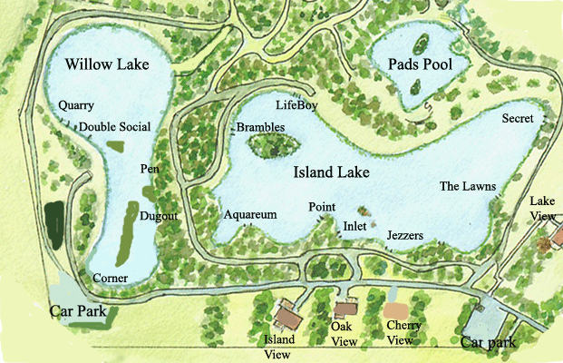Furzebray Lakes Map